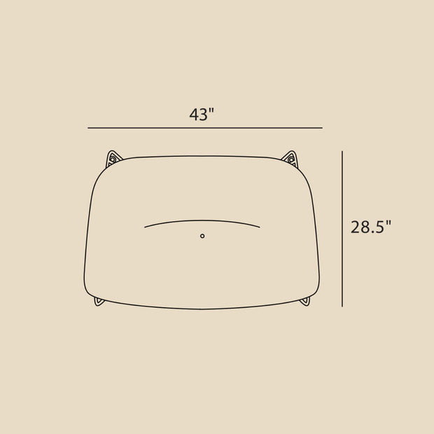 Orion Chair dimensions top view