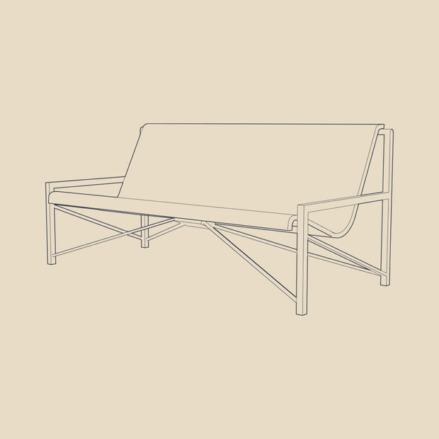 Evia Lounge spec drawing front angled view