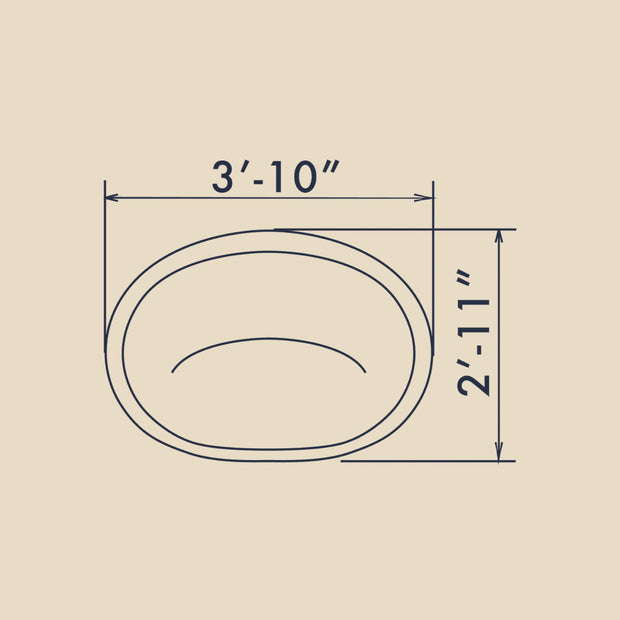 Helios Chair dimensions top view