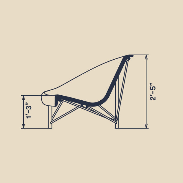 Helios Lounge dimensions side view