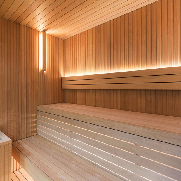 Inside the Libera cabin sauna