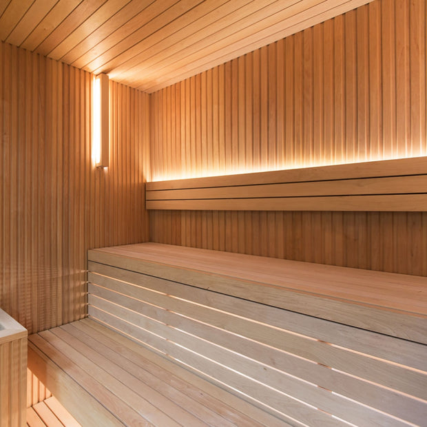 Inside the Libera cabin sauna