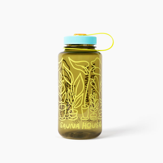 Water bottle front - Olive