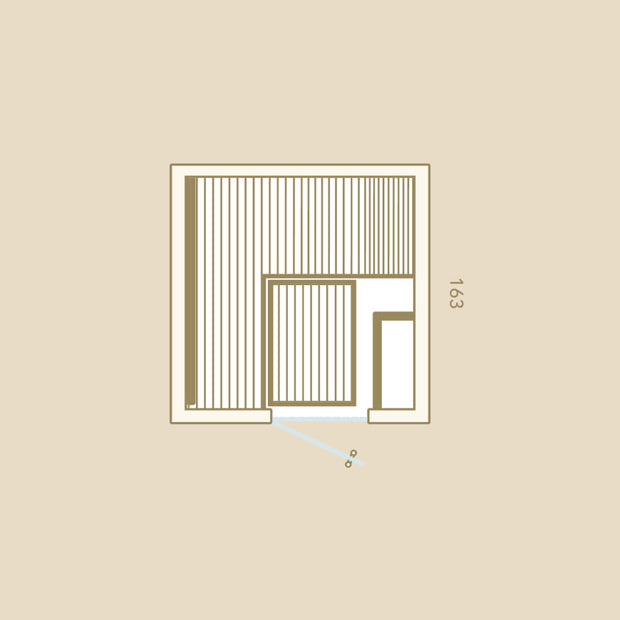 Baia sauna cabin top view specs