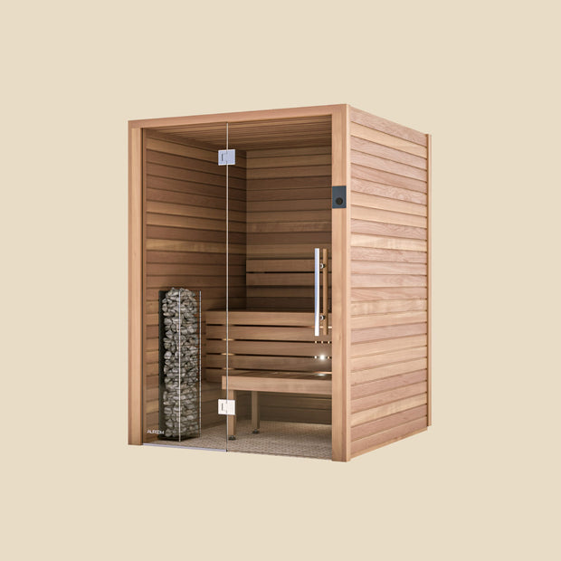 Cala Glass sauna angled view