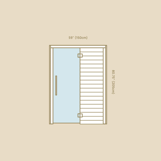 Cala Wood front view diagram